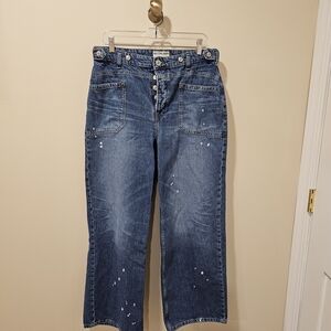 We The Free Palmer Cuffed Baggy Jeans Size 30 In Color: 100 Years